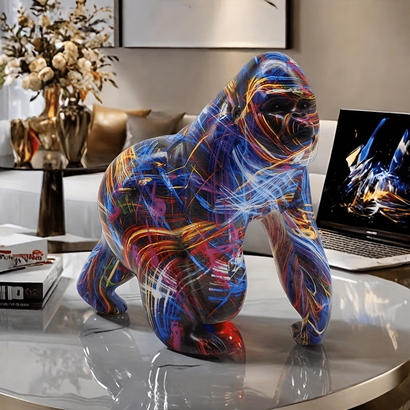 Tnessential Collectible Figurines Modern Creative Resin Gorilla Statue 3D Decor