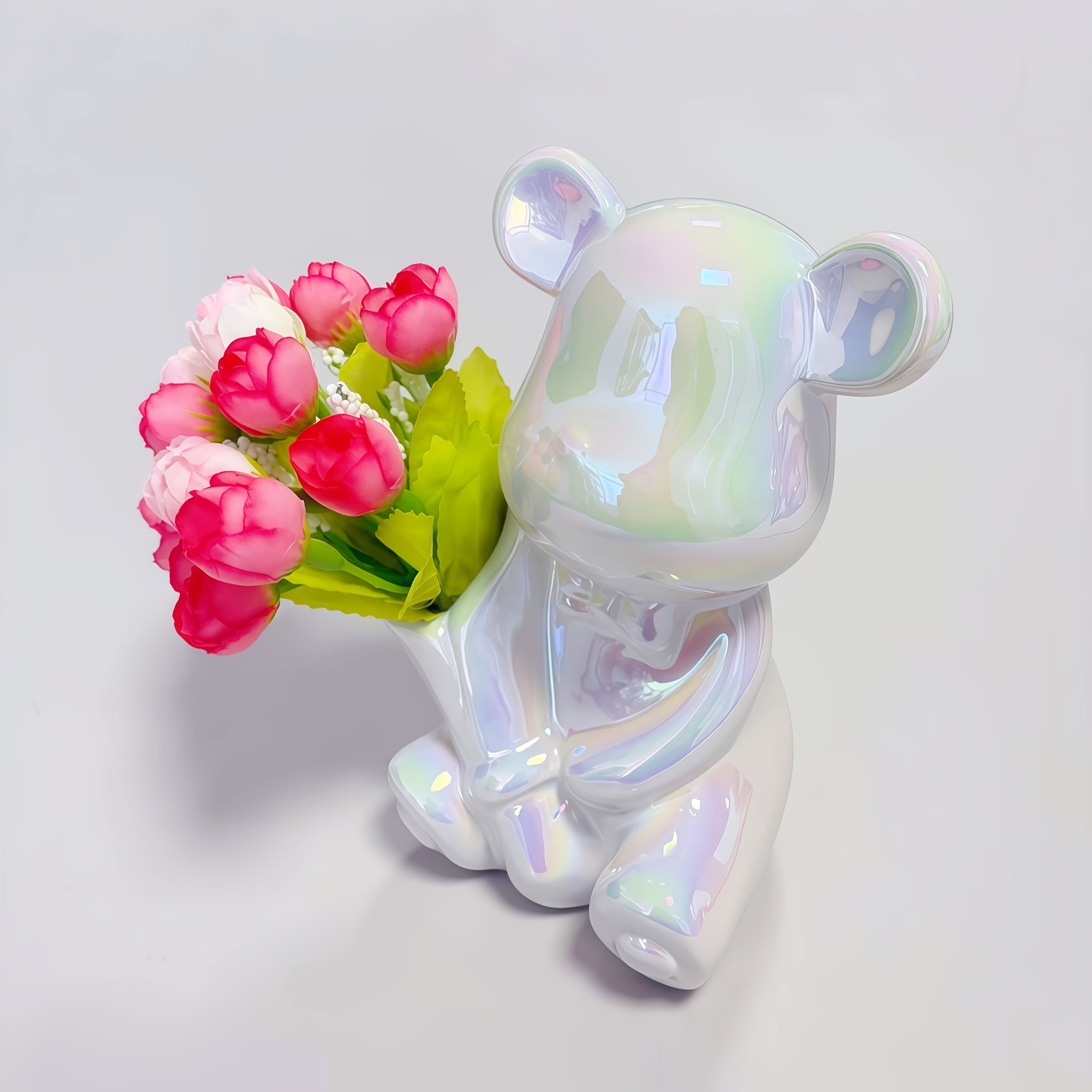 Tnessential Exquisite Bear with Bouquet Valentine's Day 3D Decor