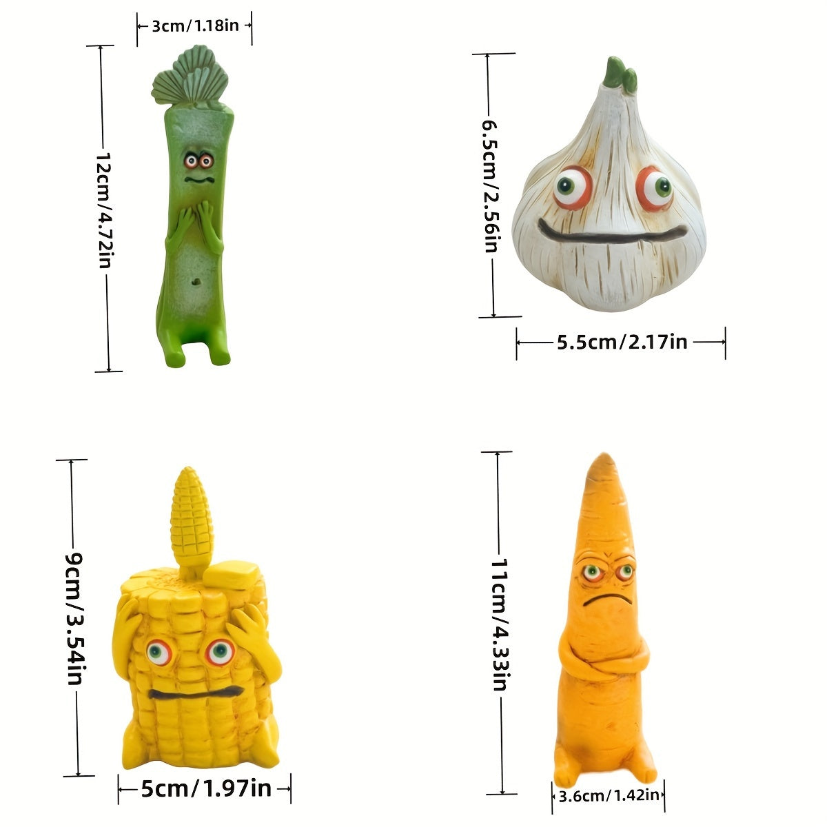 Tnessential Whimsical Grumpy Carrot Figurine 3D Decor