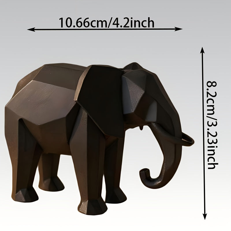 Tnessential Printed Modern Minimalist Style Low-poly Elephant 3D Decor