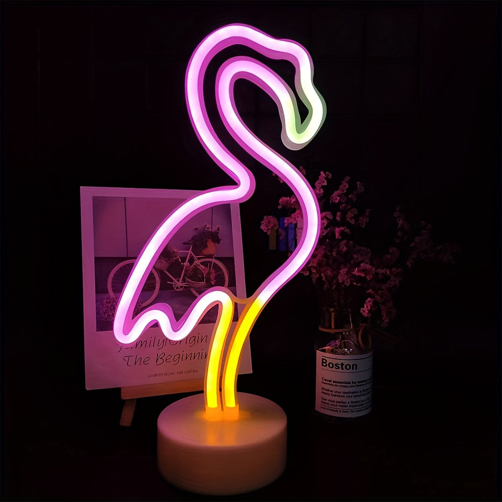 Tnessential Neon Light Decoration in the Shape of a Flamingo 3D Decor