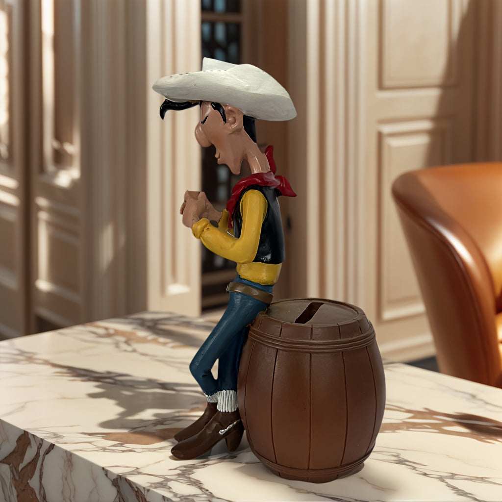 Tnessential Creative Cowboy Character Statue Ornament 3D Decor