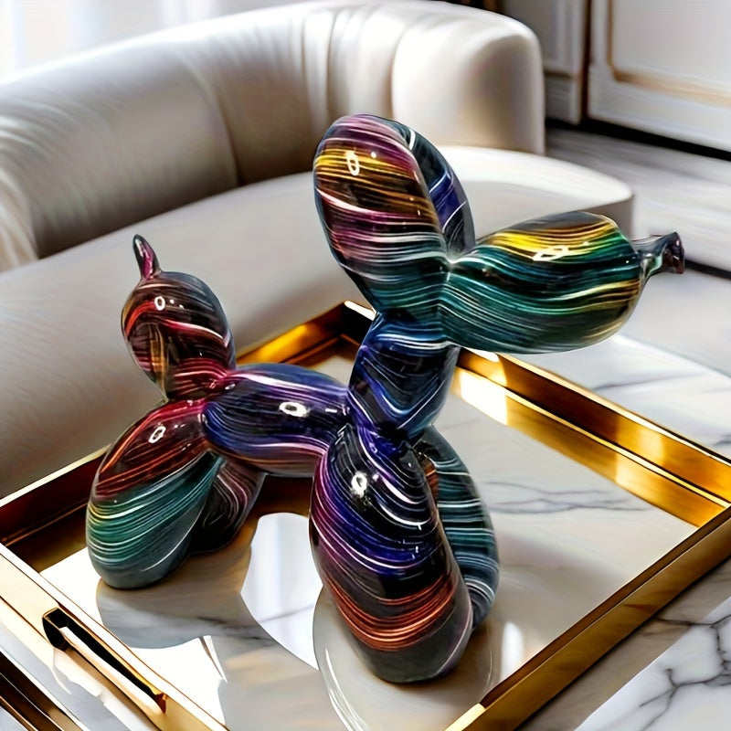 Tnessential Starry Sky Balloon Dog Sculpture Animal Statue Ation 3D Decor
