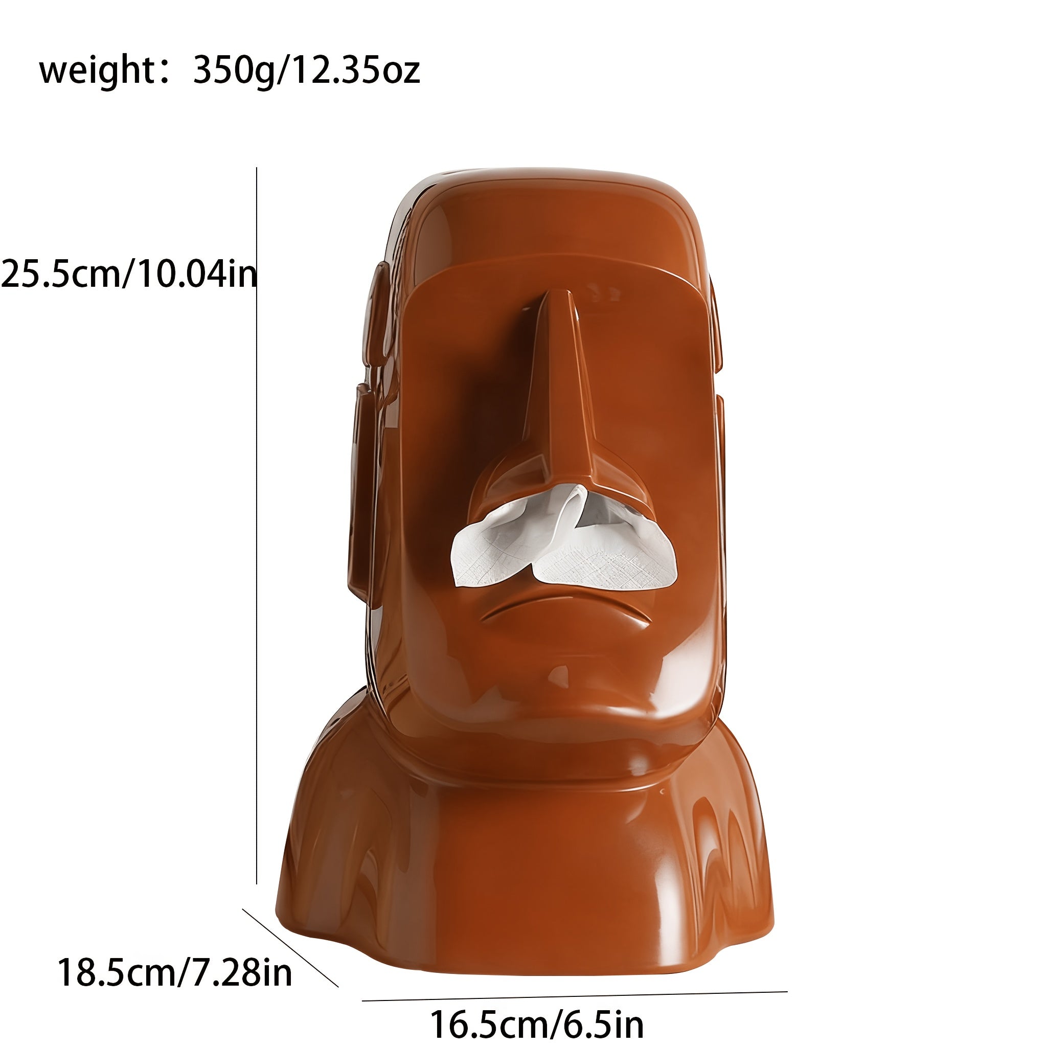 Tnessential Creative Moai Head Tissue Box 3D Decor