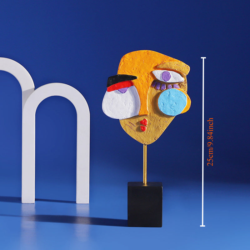 Tnessential Uniquely Designed Abstract Statue of a Colorful 3D Decor