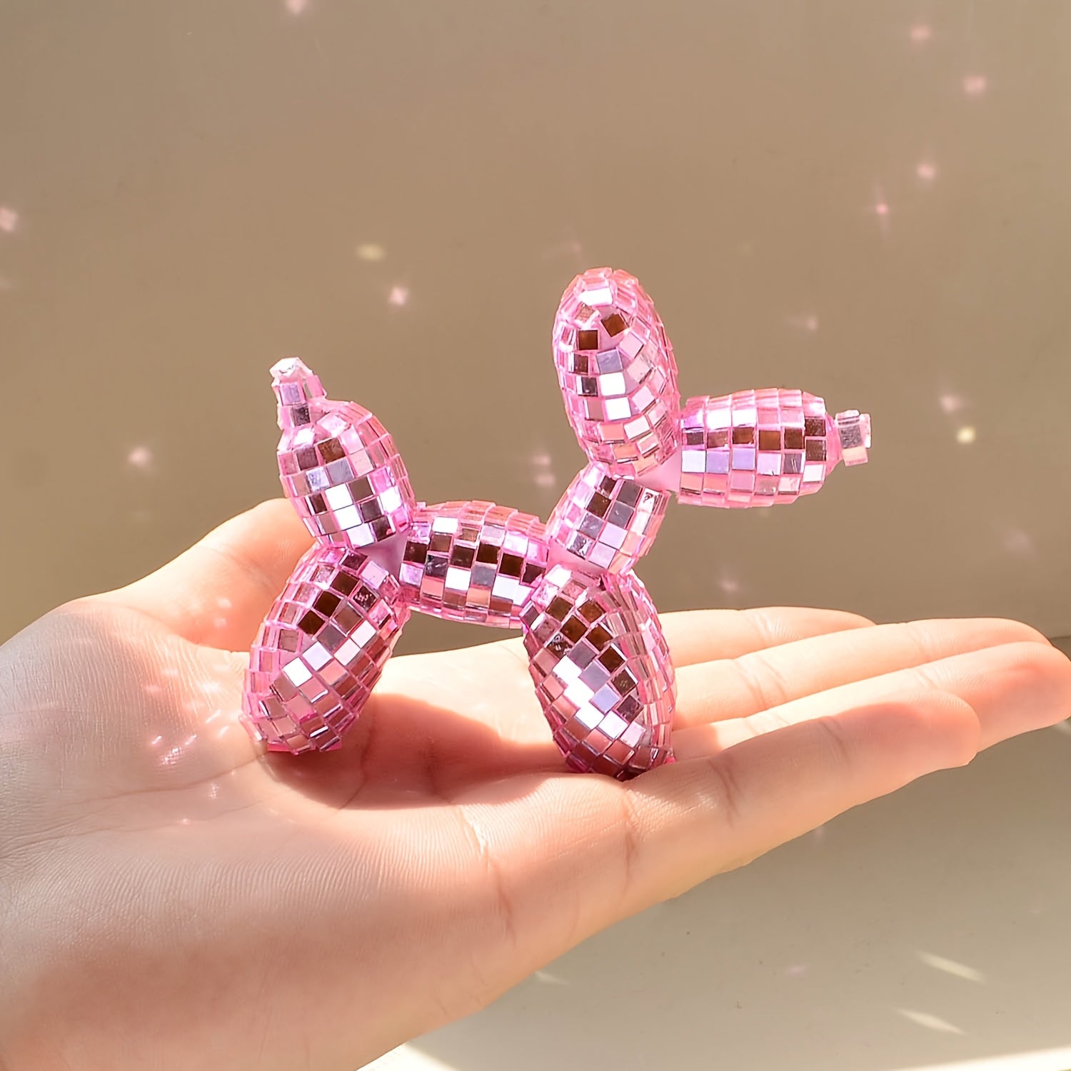 Tnessential Beautiful Ceramic Glass Balloon Dog Figurines 3D Decor