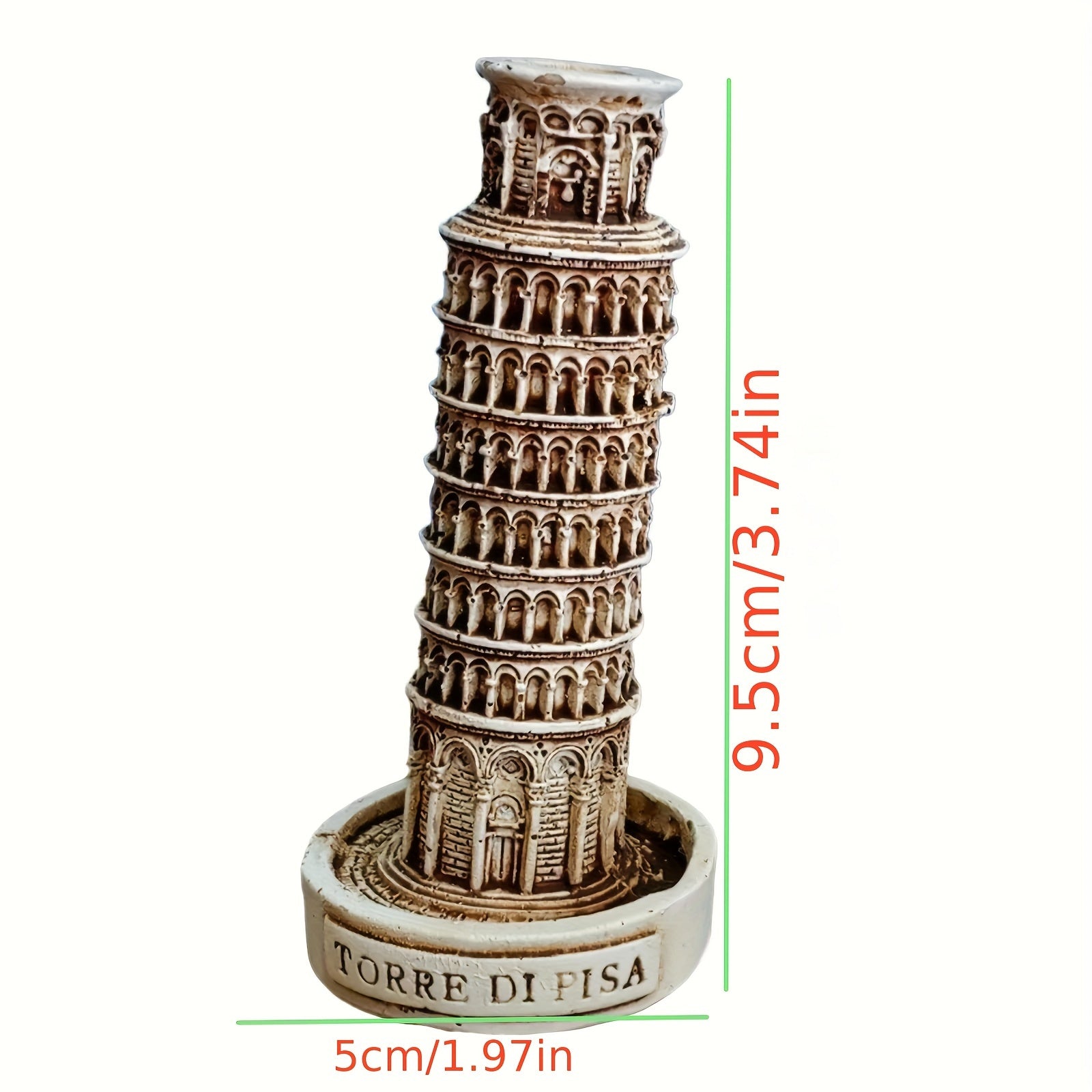 Tnessential Leaning Tower of Pisa Decorative Ornament Italian Leaning 3D Decor