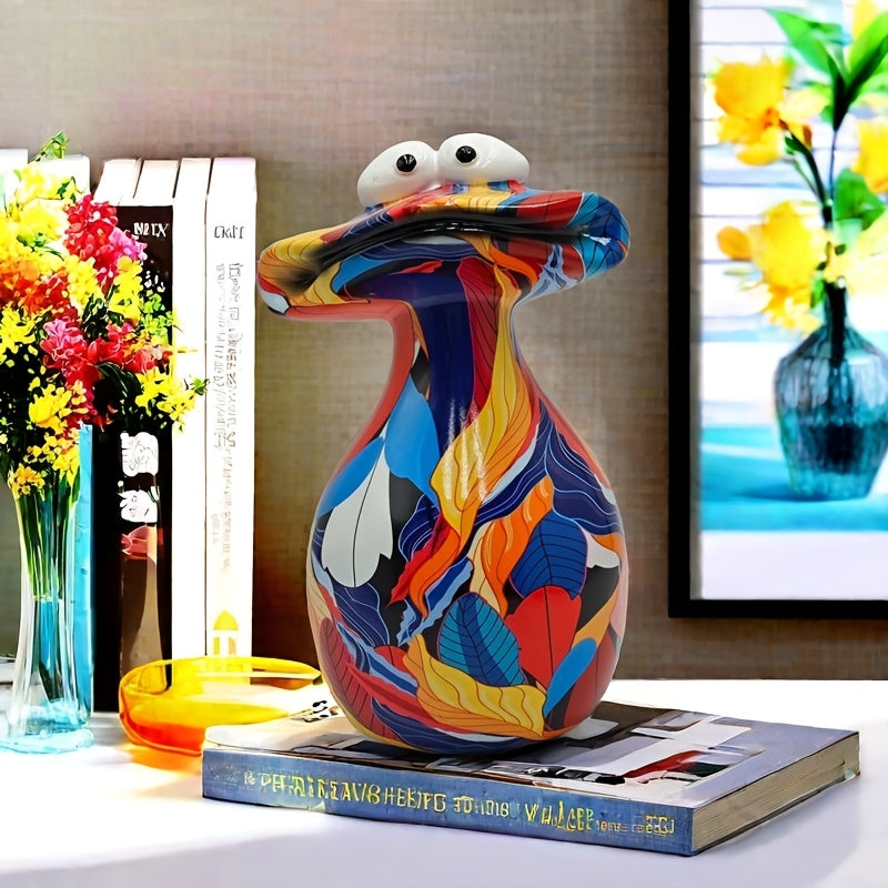 Tnessential Charming Resin Statue of a Big Mouthed Frog 3D Decor