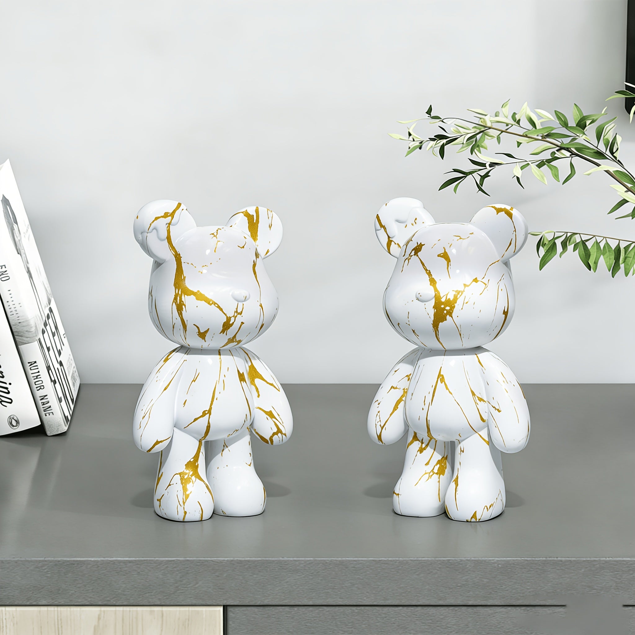 Tnessential Bear Decorative Resin Sculpture Statue 3D Decor