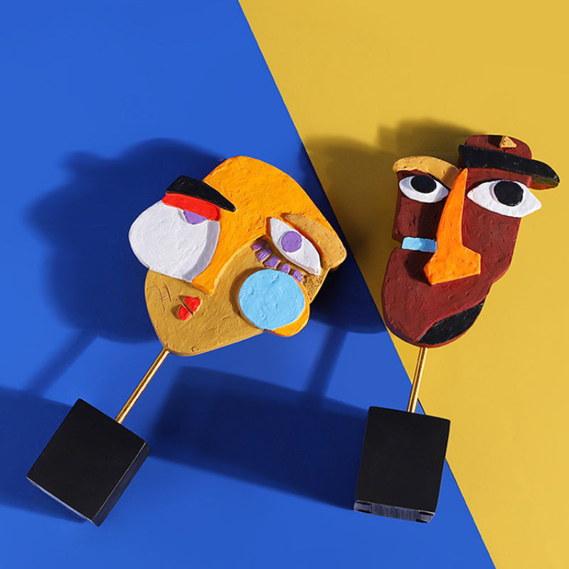 Tnessential Uniquely Designed Abstract Statue of a Colorful 3D Decor