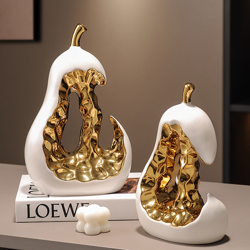 Tnessential Modern Abstract Ceramic Pear High-end Decoration Soft 3D Decor
