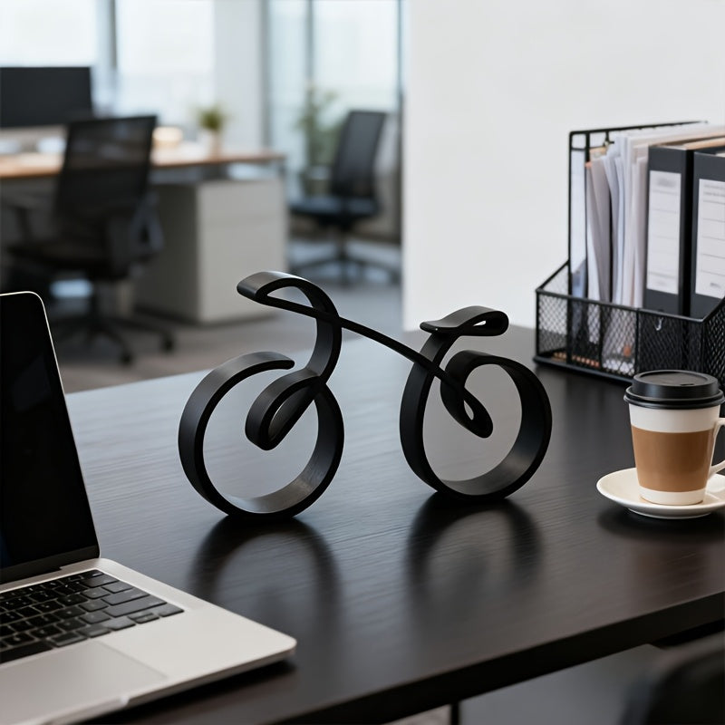 Tnessential Minimalist Bicycle Sculpture Wire Frame Style 3D Decor