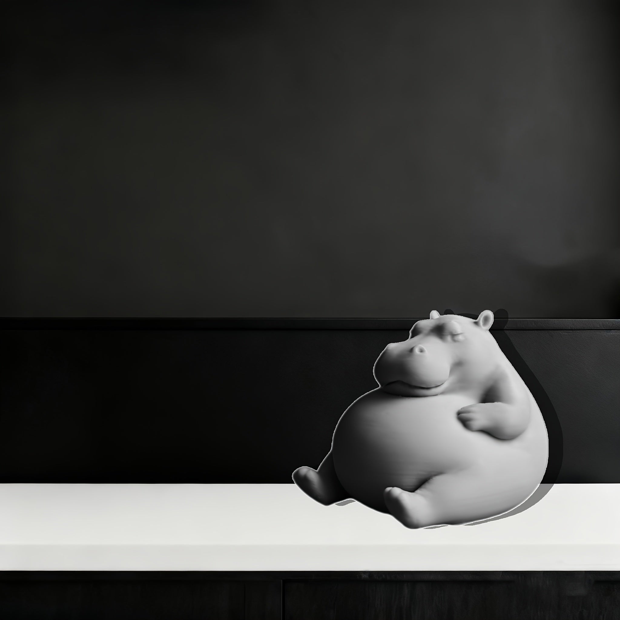 Tnessential Fat Hippo Glutinous Rice Dumplings Statue 3D Decor