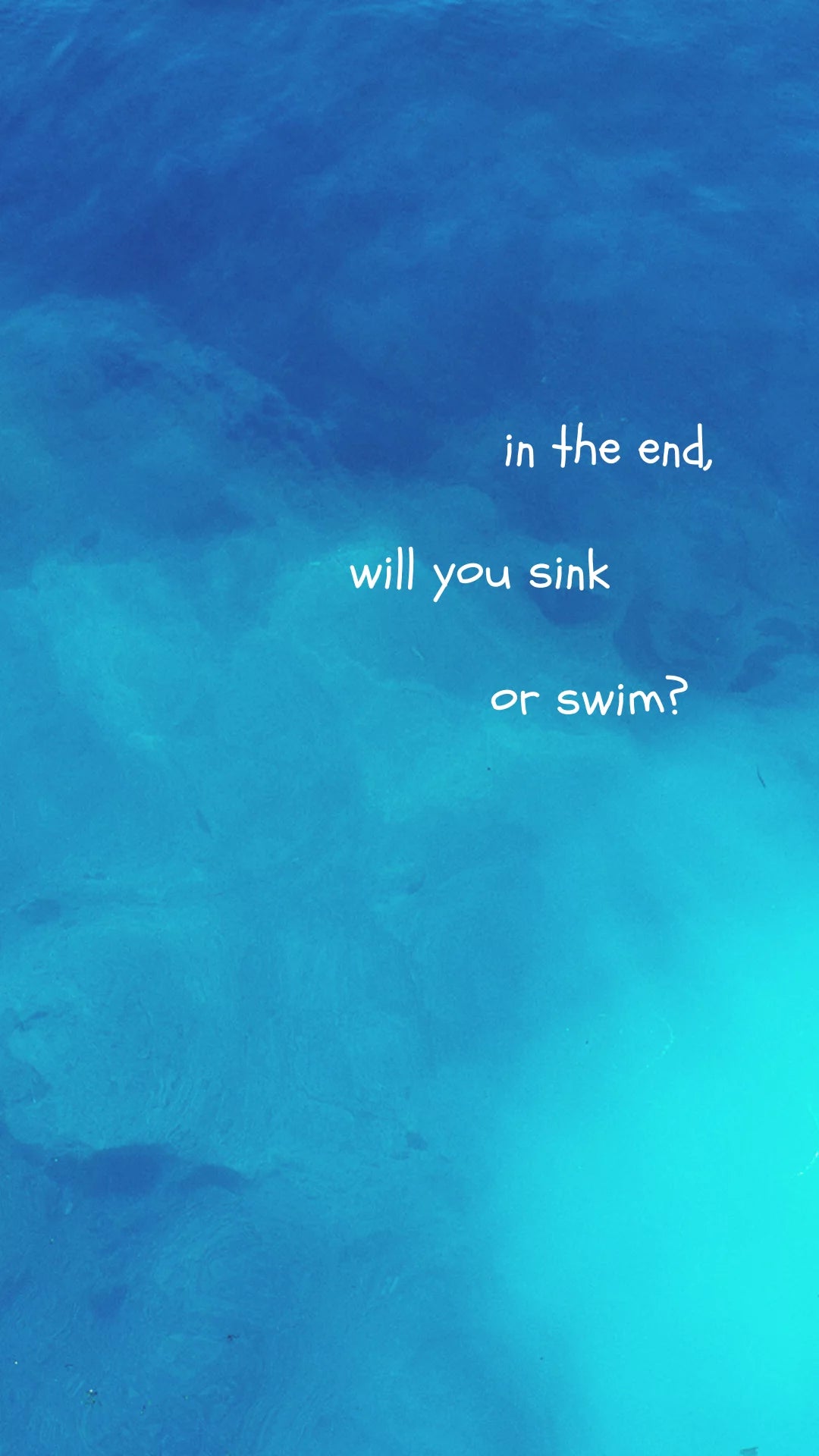 SINK OR SWIM MOTIVATIONAL OCEAN QUOTE CANVAS POSTER