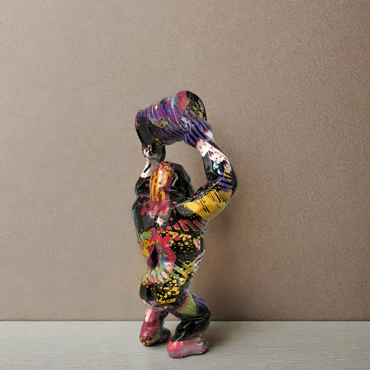 Tnessential Graffiti Number Gorilla Trendy Figurine 3D Decor