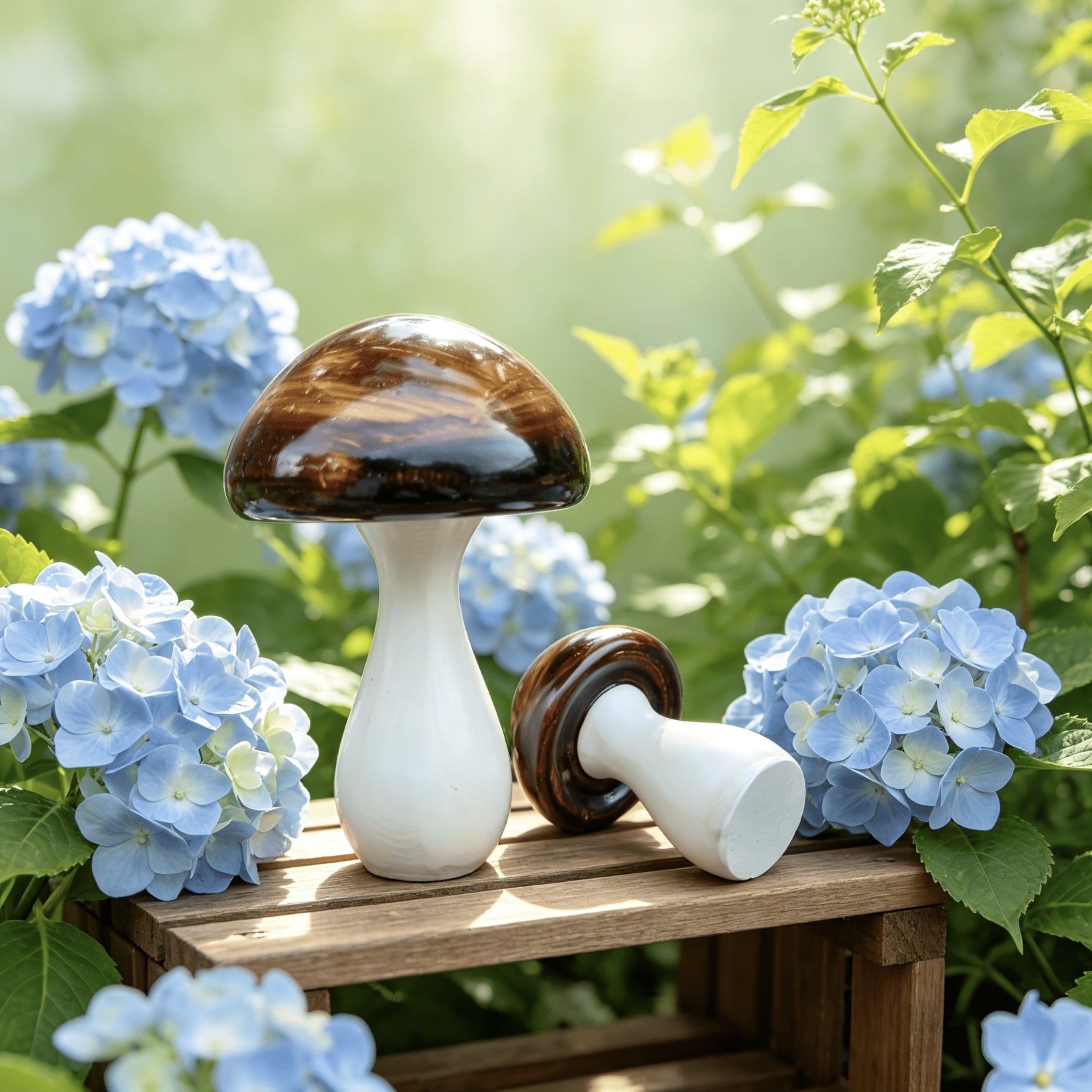 Tnessential Artificial Mushroom Resin Ornaments: Unique & Cute Design 3D Decor