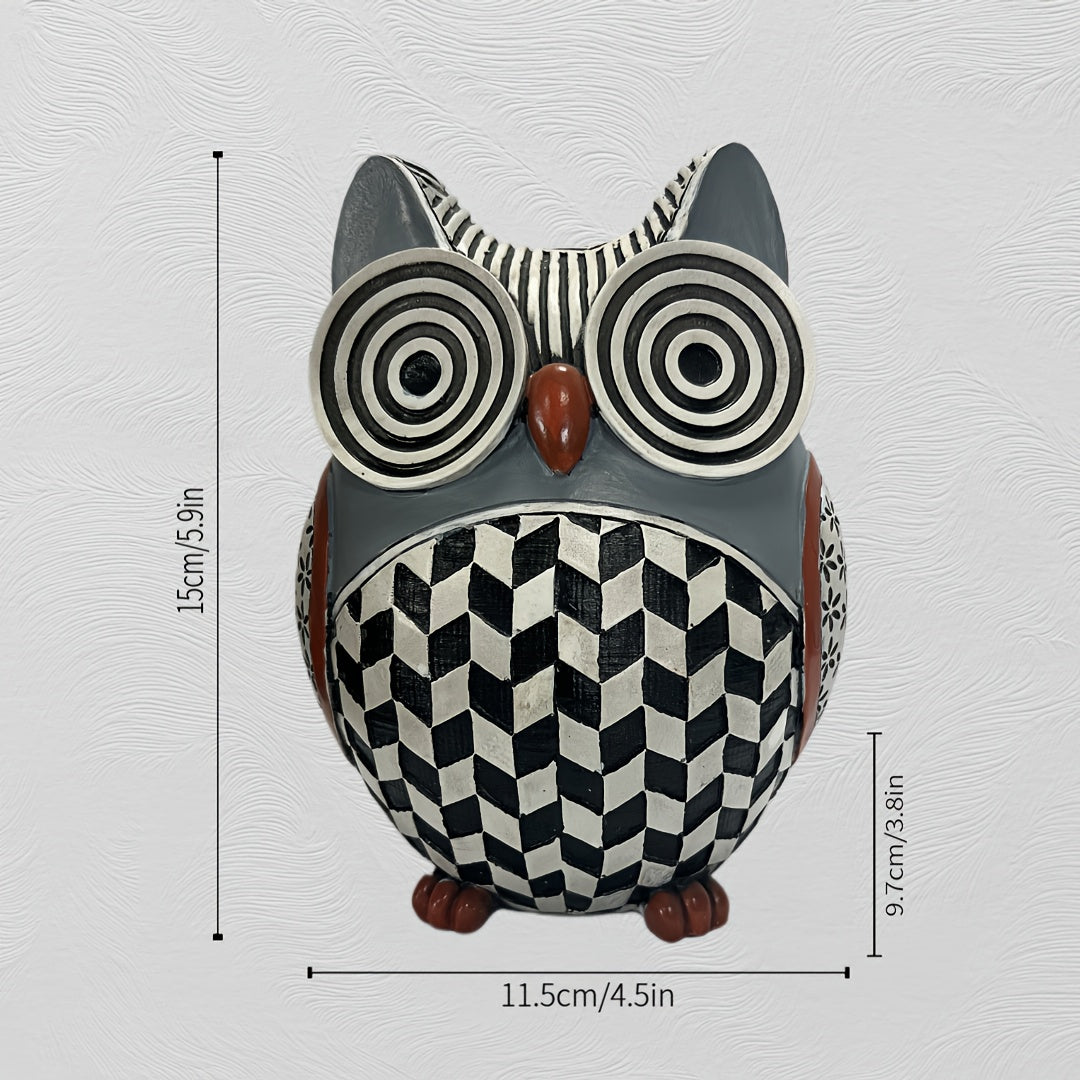 Tnessential Modern Minimalist Owl Animal Statue Ornament 3D Decor