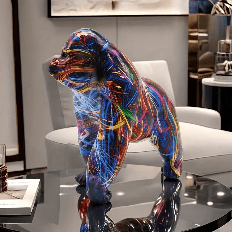 Tnessential Collectible Figurines Modern Creative Resin Gorilla Statue 3D Decor