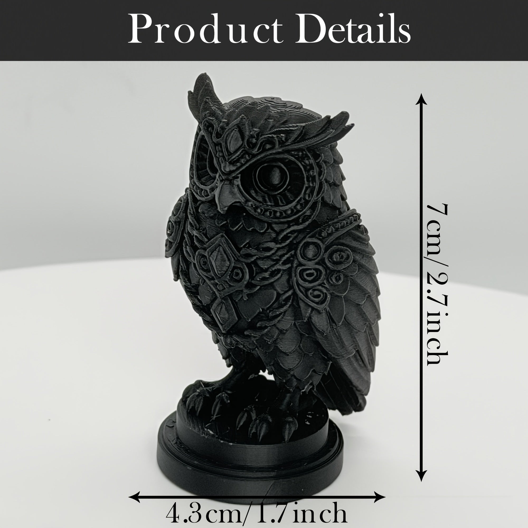 Tnessential D Exquisite Fantasy Owl Statue 3D Decor
