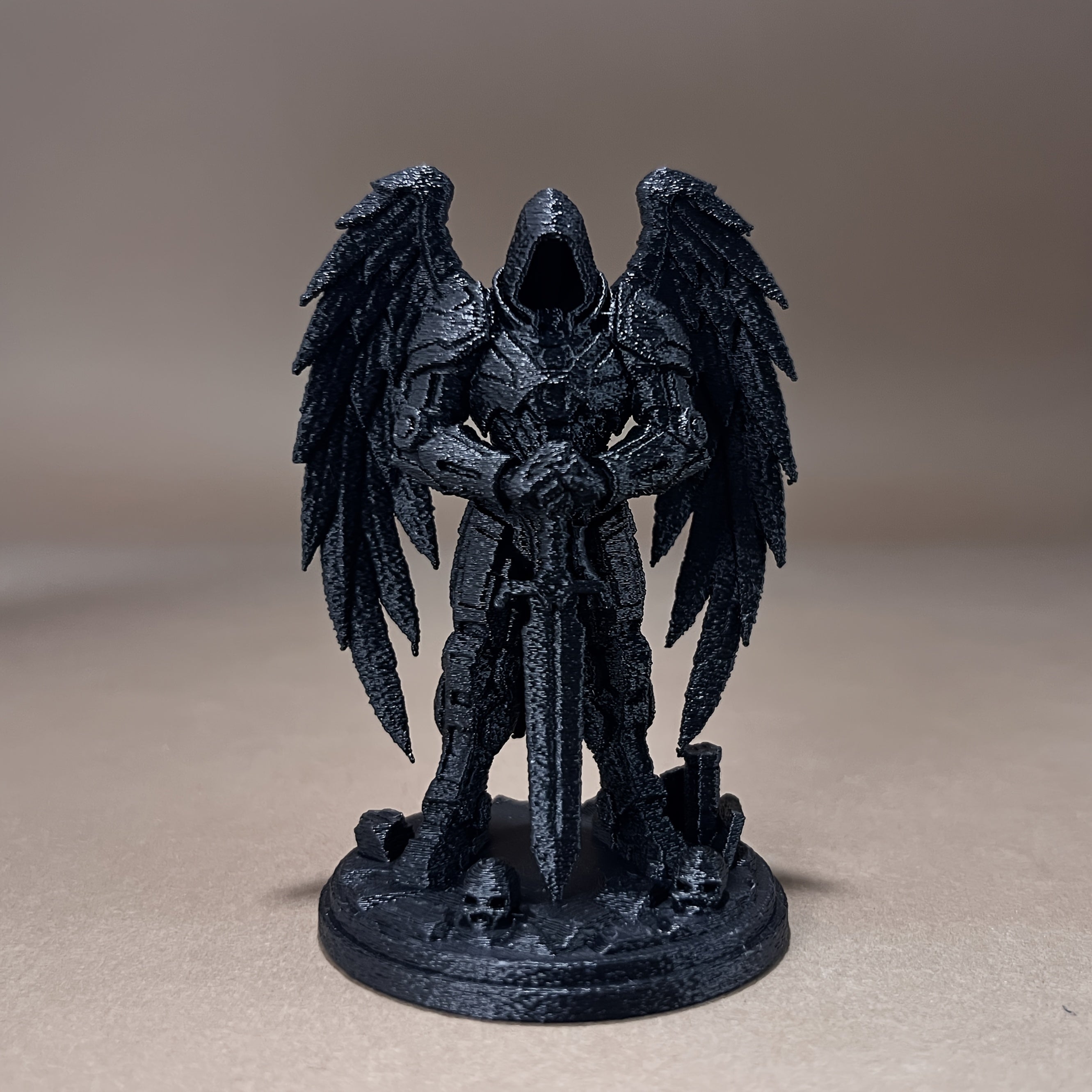 Tnessential Printed Dark Battle Angel Game Figurine Made of PLA 3D Decor