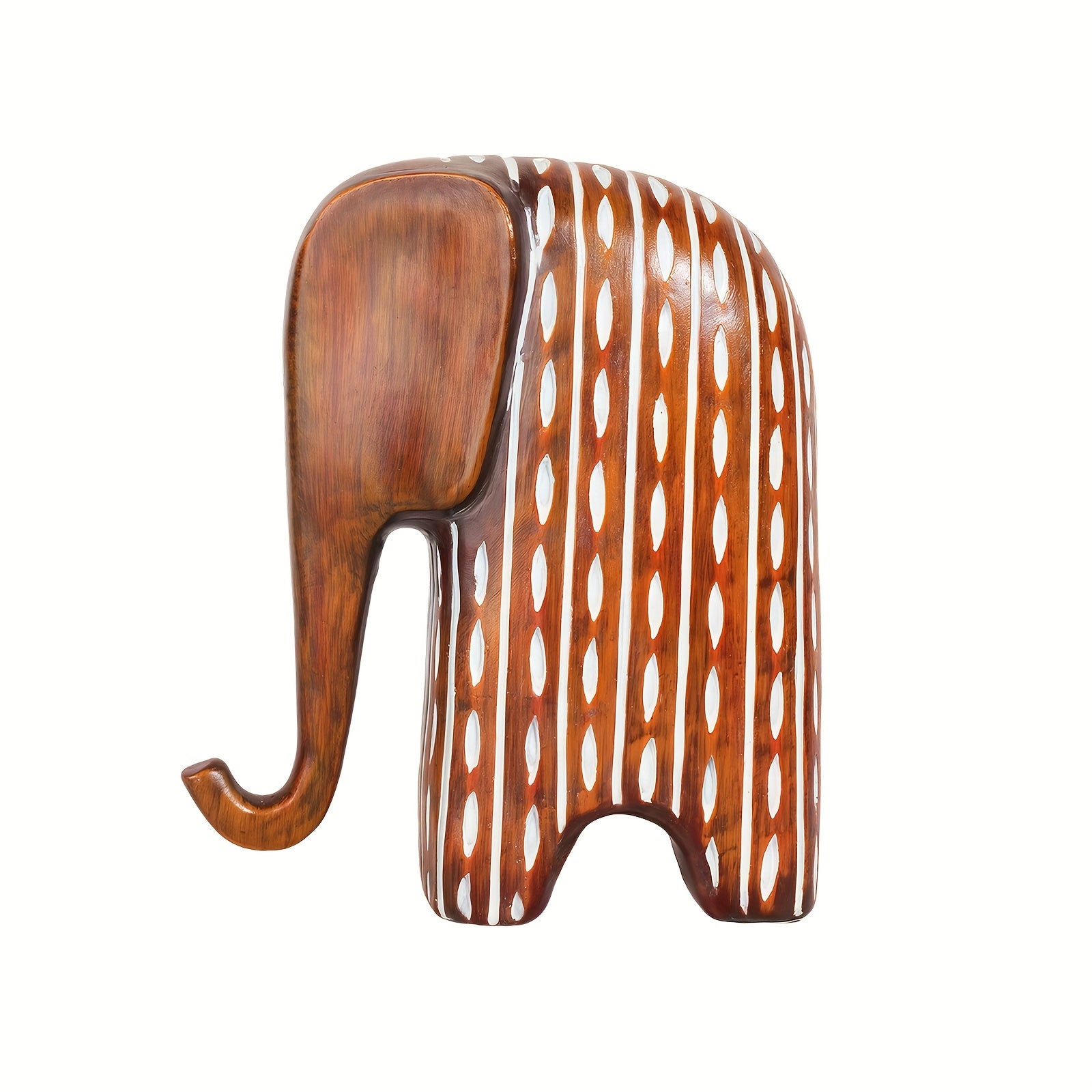 Tnessential Elegant Abstract Resin Elephant Sculpture 3D Decor