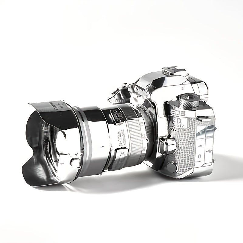 Tnessential Glue-free Metal Puzzle Assembly Toy Camera Model 3D Decor