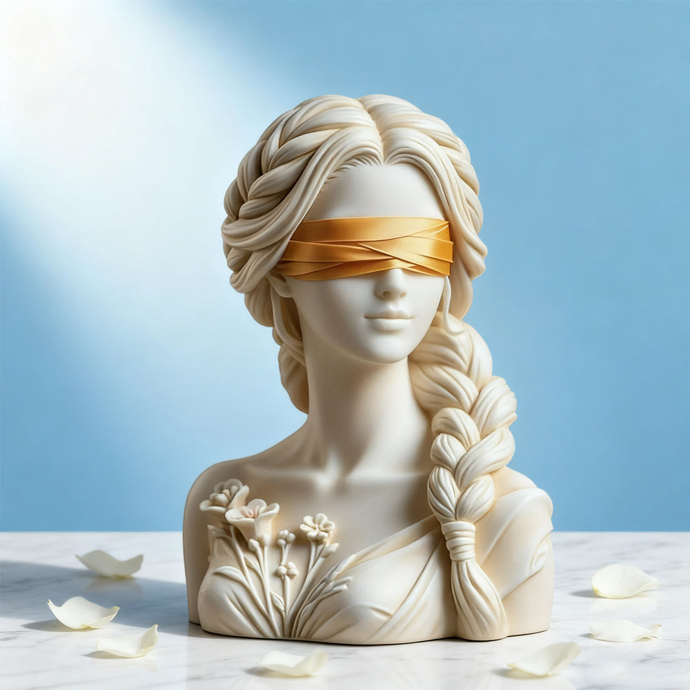 Tnessential New Blindfolded Girl Candle Mold 3D Decor