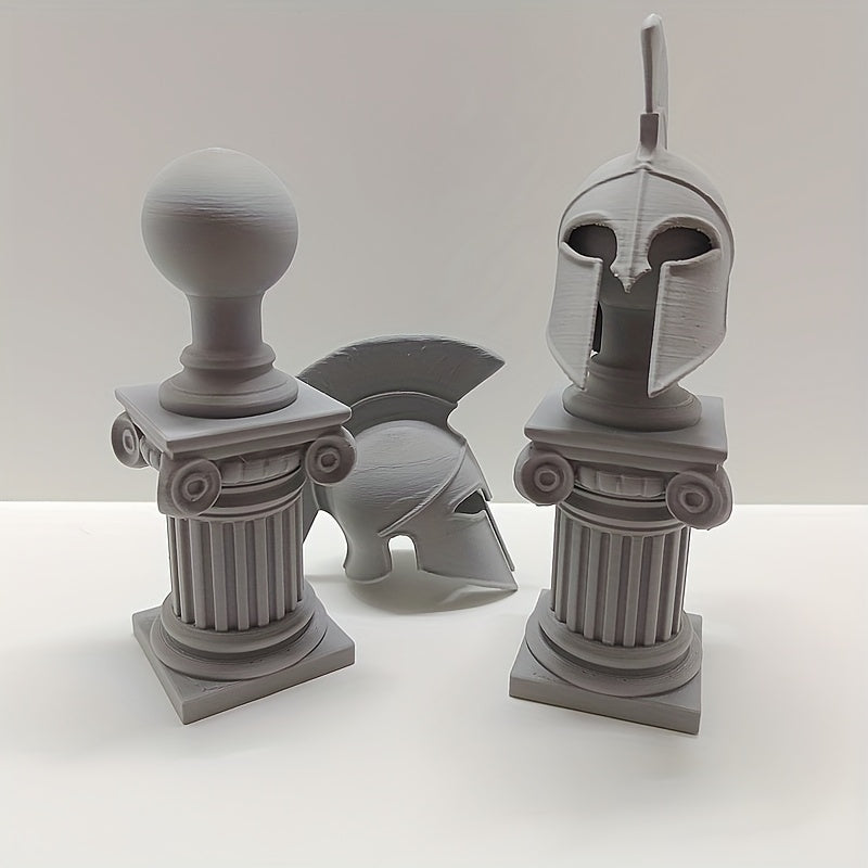 Tnessential Modern Abstract Art Spartan Warrior Sculpture Figurine 3D Decor