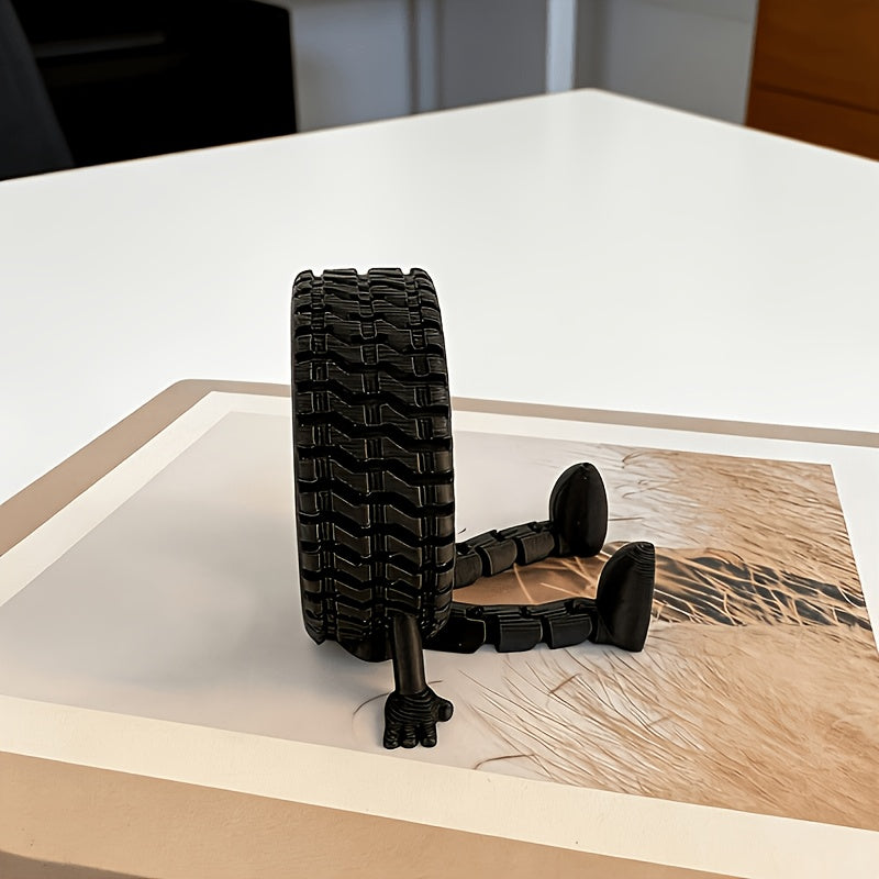 Tnessential Small Sitting Tire Old Friend Sculpture 3D Decor