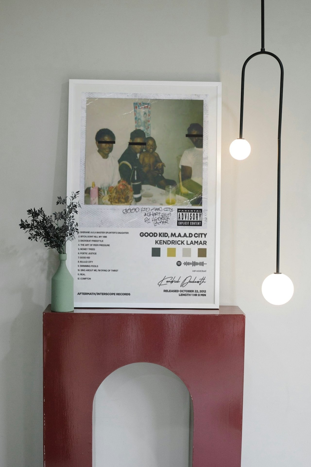 KENDRICK LAMAR "GOOD KID MAAD CITY" CANVAS POSTER