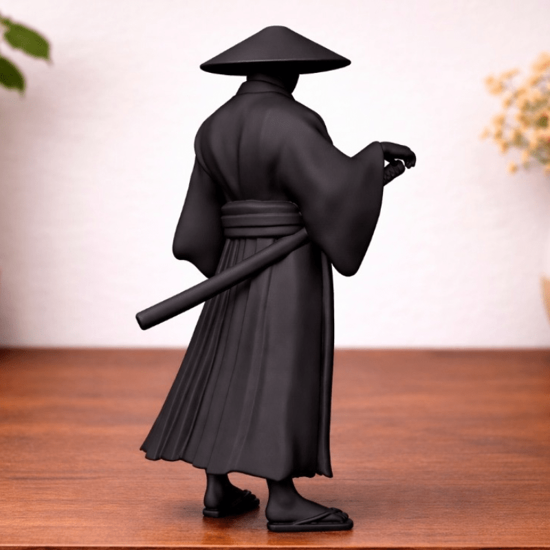 Tnessential Cool Standing Samurai Statue 3D Decor