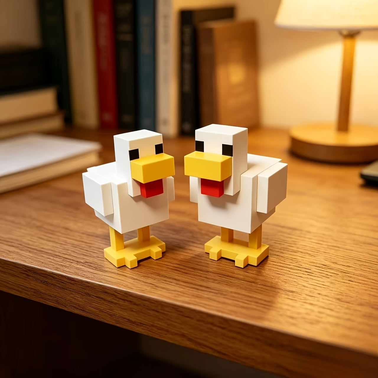 Tnessential Printed Pixel Chicken Statue 3D Decor
