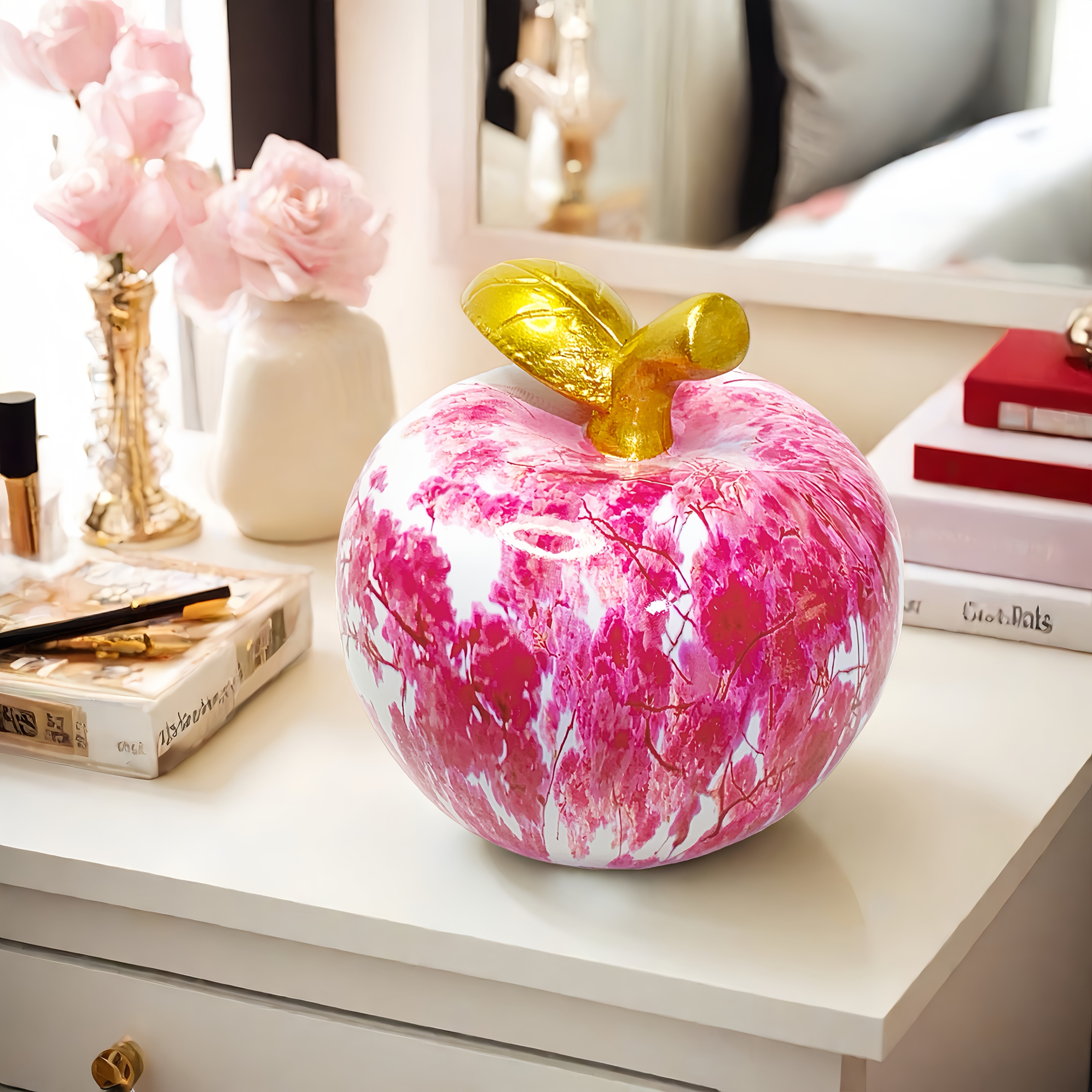 Tnessential Pink Cherry Blossom Apple Ornament 3D Decor