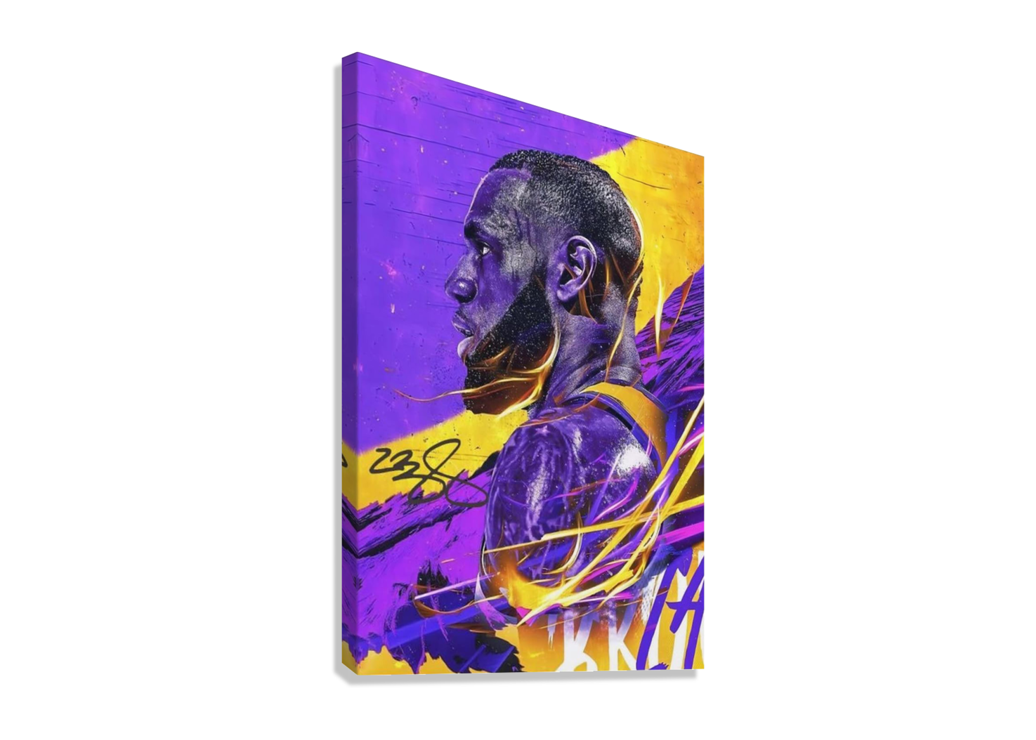 LEBRON JAMES CANVAS POSTER INSPIRED BY LAKERS
