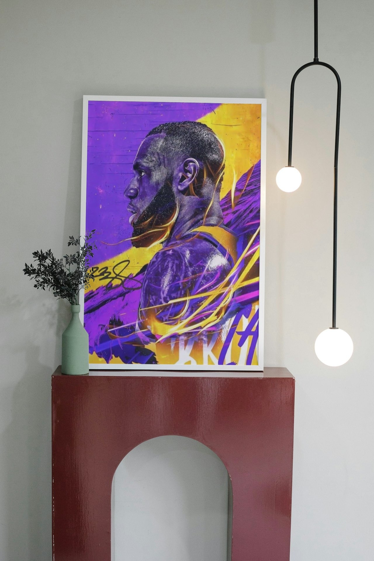 LEBRON JAMES CANVAS POSTER INSPIRED BY LAKERS