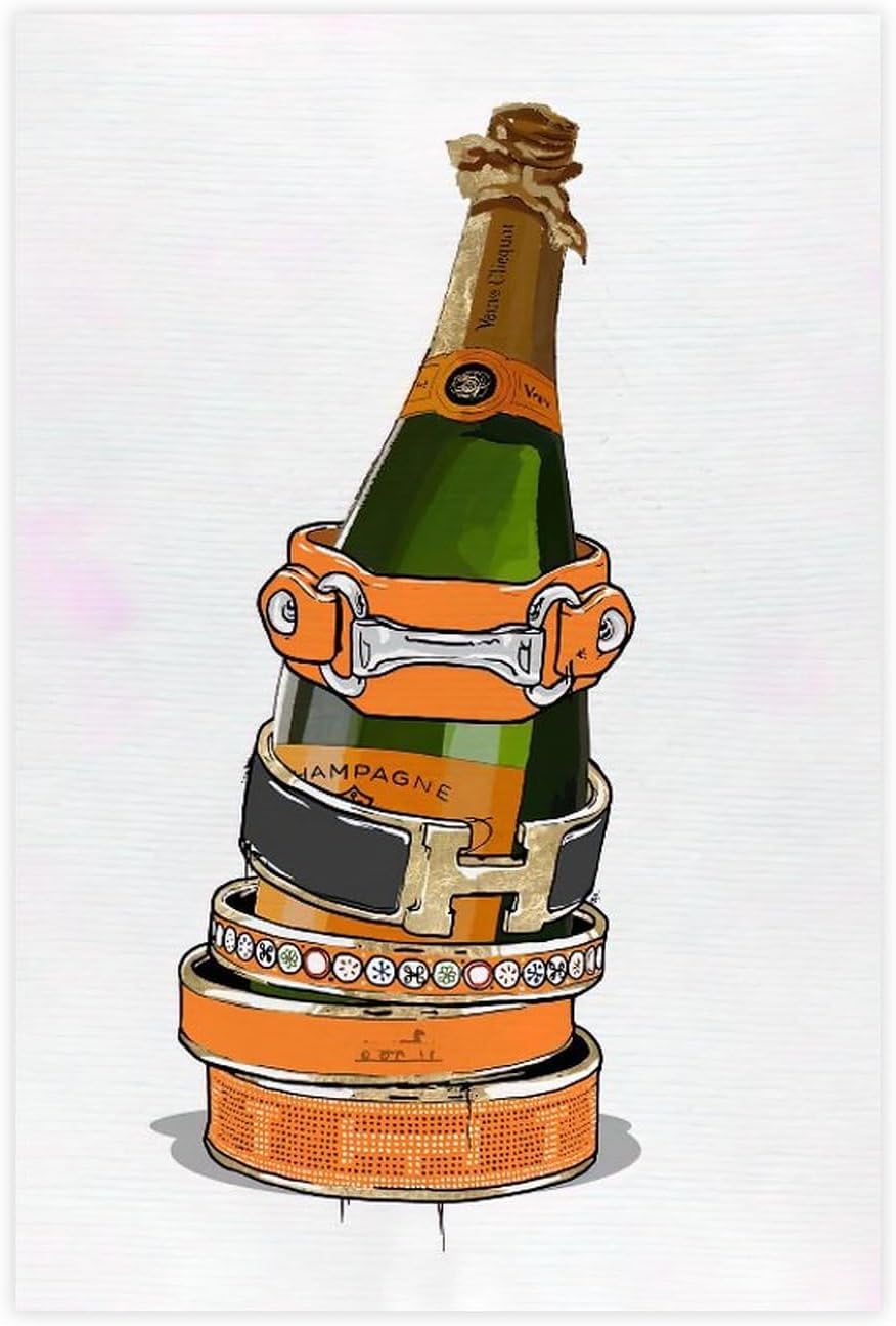 AESTHETIC CHAMPAGNE CANVAS POSTER