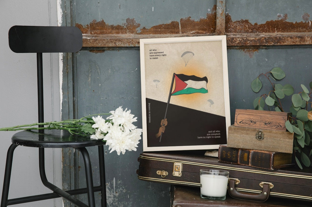 FREE PALESTINE CANVAS POSTER