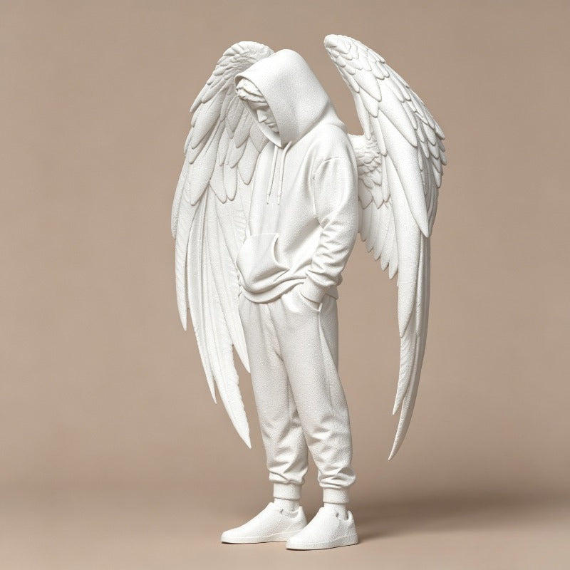 Tnessential Printed Stylish Angel Small Statue Ornament 3D Decor