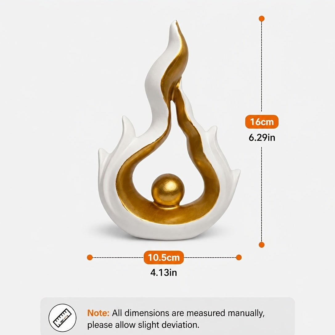 Tnessential Abstract Flame Sculpture 3D Decor
