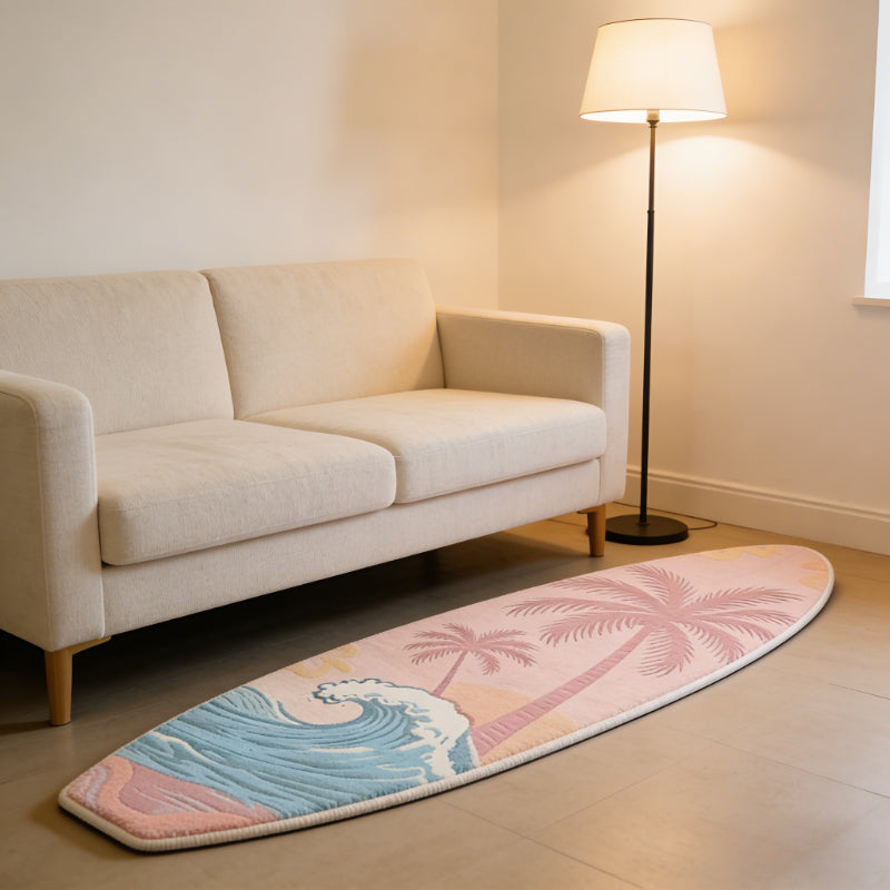 PINK SURFBOARD 2 RUG view 5