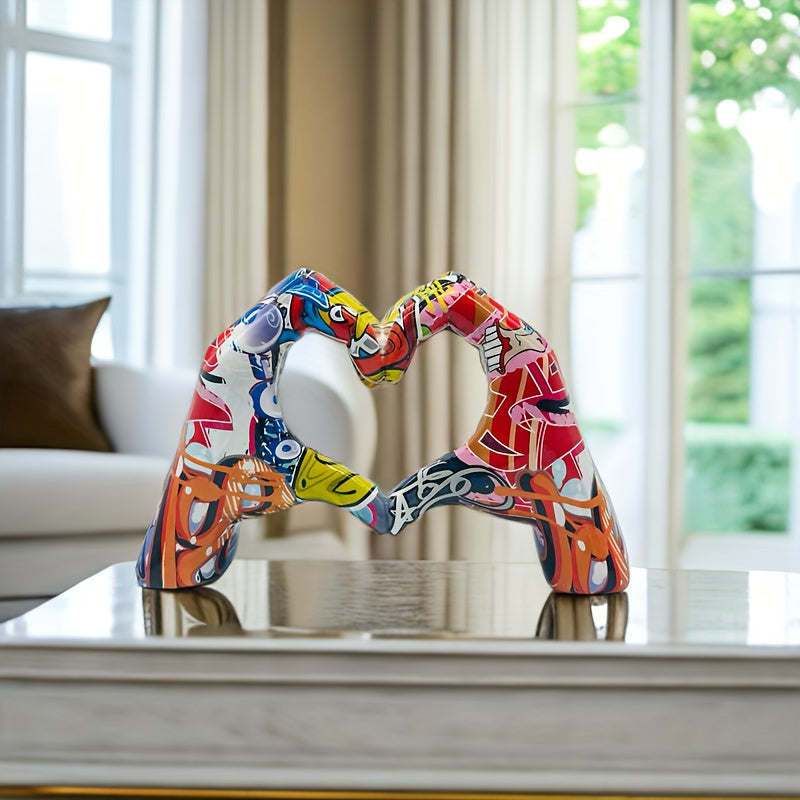 Tnessential Water Transfer Heart Gesture Ornament 3D Decor