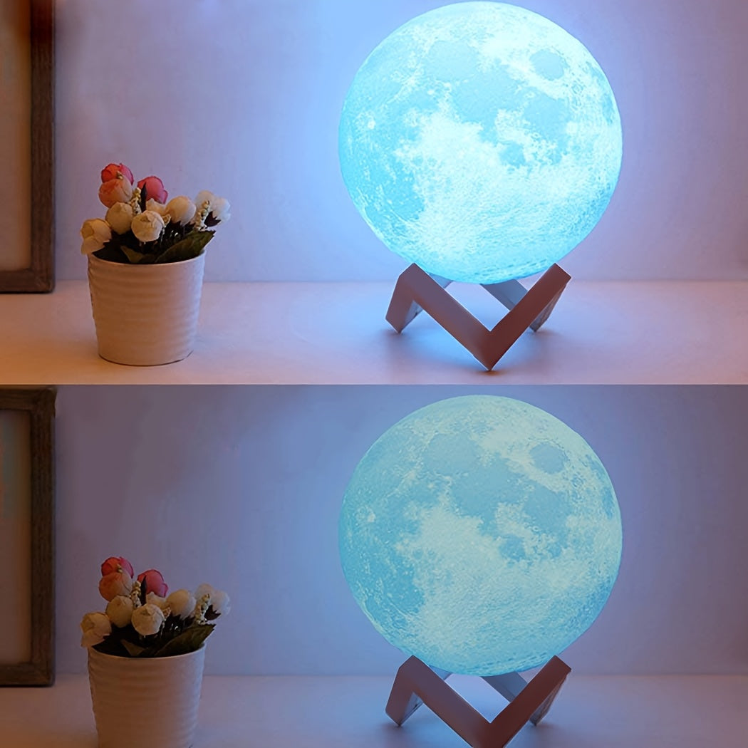 Tnessential PINOCO Smart Remote Control Moon Lamp with 128 Color 3D Decor