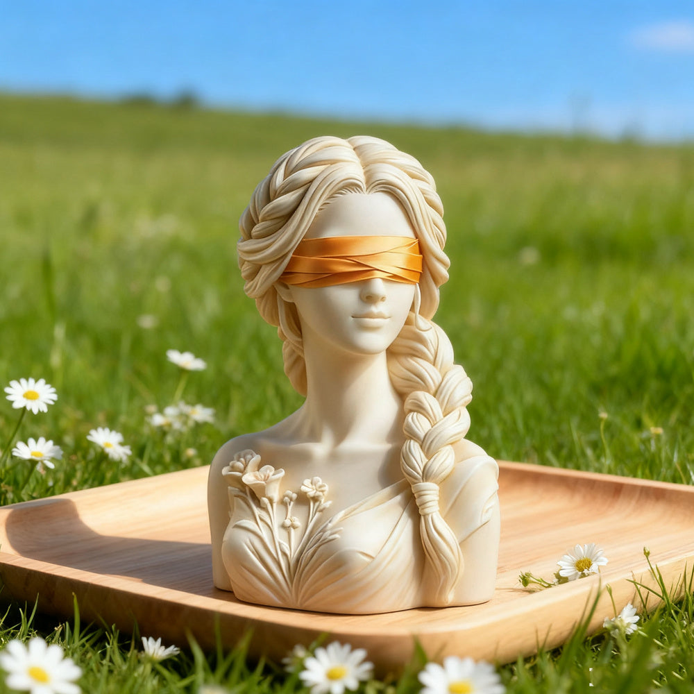 Tnessential New Blindfolded Girl Candle Mold 3D Decor