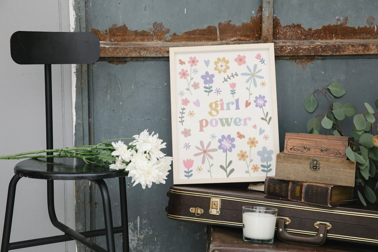 GIRL POWER MOTIVATIONAL CANVAS POSTER