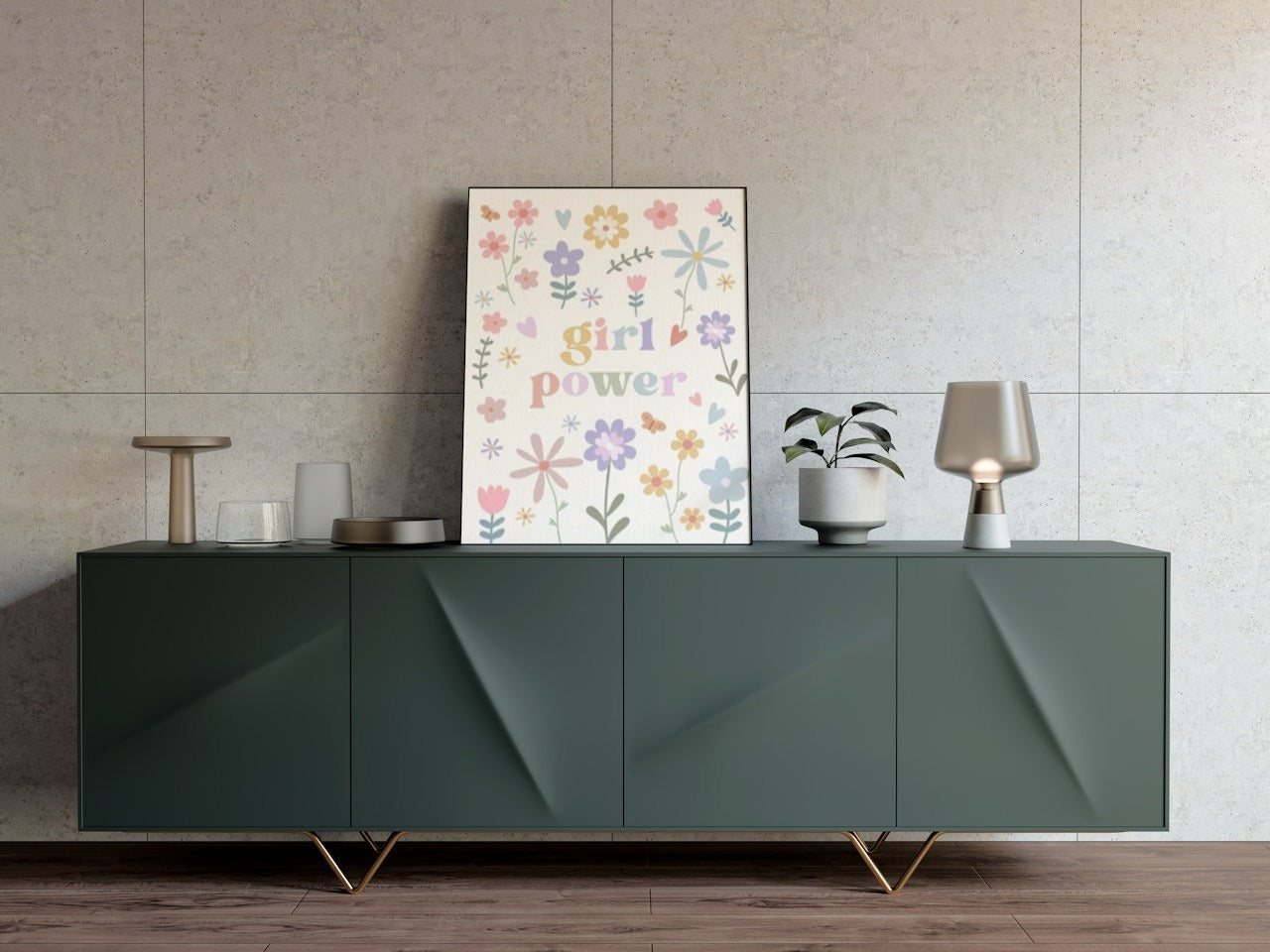 GIRL POWER MOTIVATIONAL CANVAS POSTER