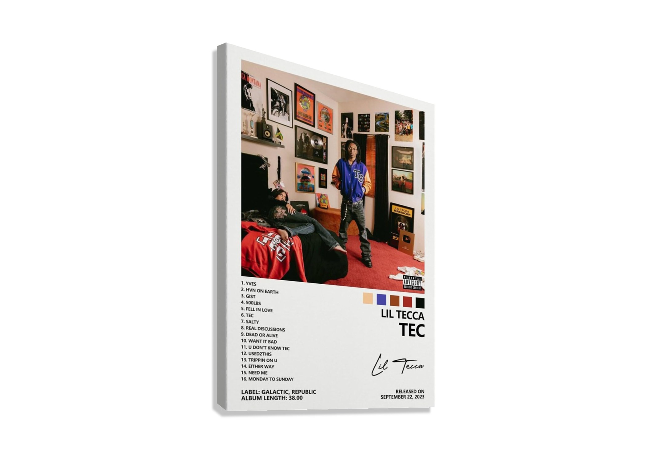 LIL TECCA "TEC" CANVAS POSTER