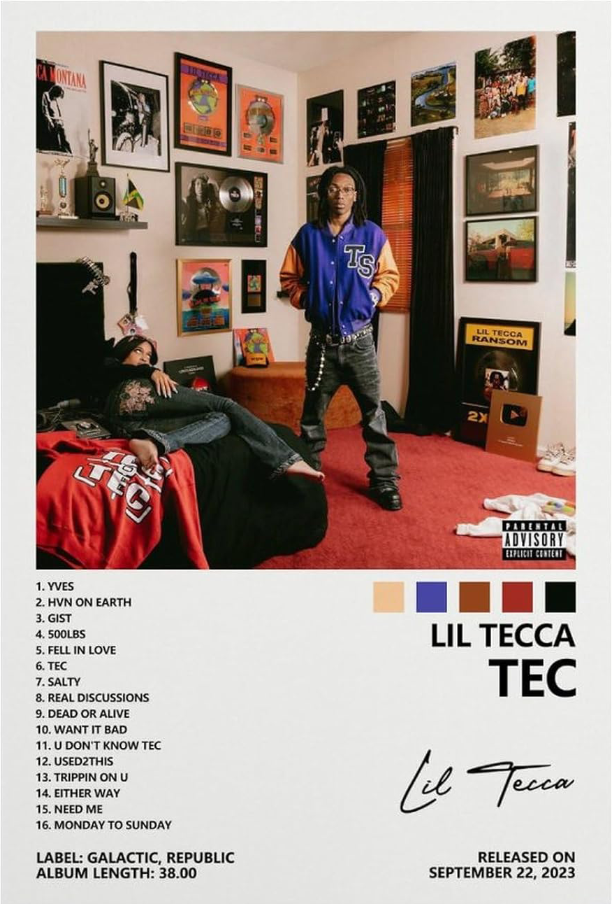 LIL TECCA "TEC" CANVAS POSTER