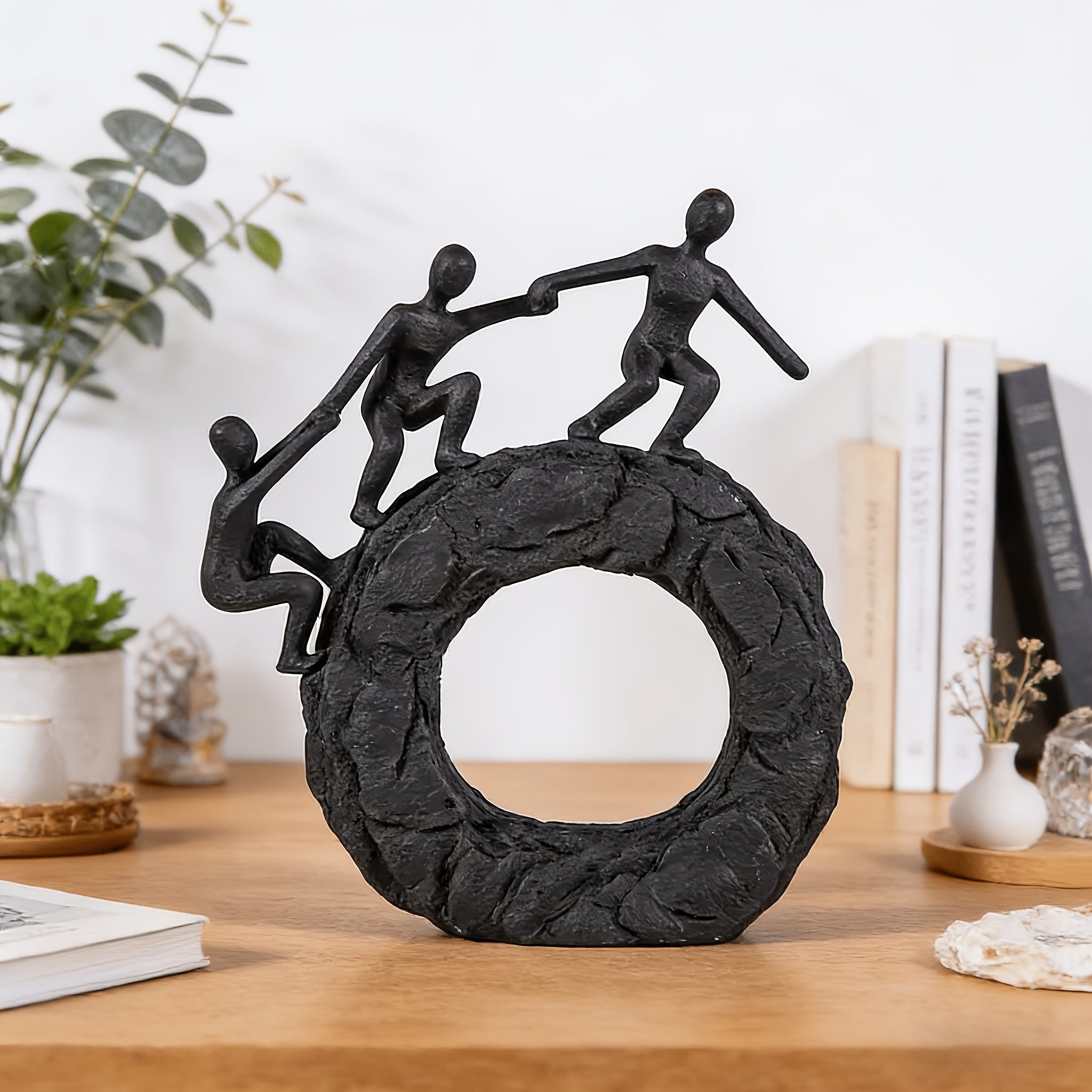 Tnessential Black Abstract Portrait Statue 3D Decor