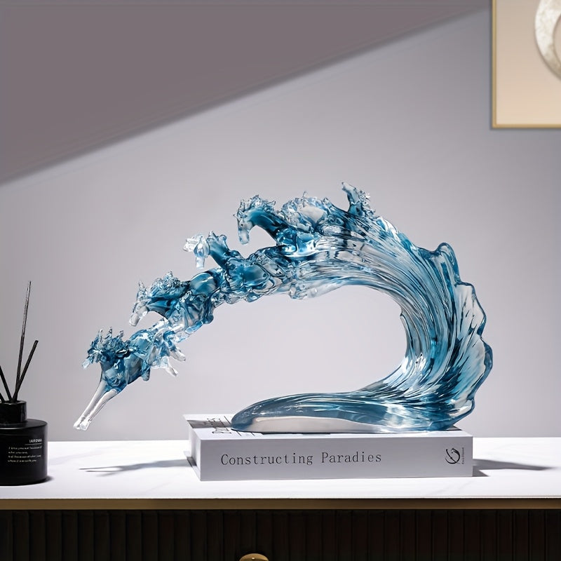 Tnessential New Year Collectible Figurine: 1pc Transparent Resin Feng 3D Decor