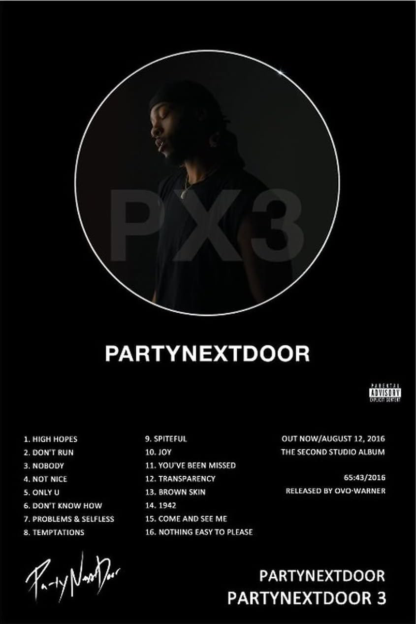 PARTY NEXT DOOR 3 CANVAS POSTER
